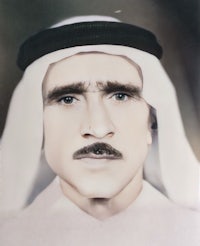 a portrait of a man with a mustache